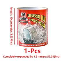 1 Roll Waterproof Leak Repair Tape, Waterproof PVC Repair Tape, Super Waterproof Tape, Pipe Repair Instant Leak Sealing Tape, Pipe Emergency Repair Tape, Self-Adhesive Sealing Strip, Suitable For Pipes, PVC Material, Waterproof Grade: High, Surface Recommended: Plastic, Suitable For Household And Industrial Use - Multicolor - View 14