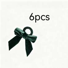 4/6/12pcs Bow Napkin Rings, Flannel Material, Minimalist Design, Suitable For Hotel Table Setting, Wedding Napkin Rings, Couple Dinner And Fashionable Wedding Occasions - Multicolor - View 7