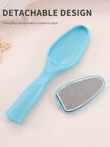 1pc Blue Professional Multi-Function Stainless Steel Detachable Anti-Splatter Foot Care Tool, Foot Callus And Dead Skin Remover, Professional Care Tool, Effectively Removes Calluses And Rough Skin, Makes Your Feet Soft And Beautiful, Perfect For Cracked Heels And Home Pedicure - Multicolor - View 8