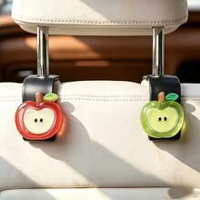 2pcs Upgraded Thickened Car Seat Hooks... Fresh Red And Green Apple... Three-Dimensional Hanging Ornament... Multi-Functional Car Backseat Hook For Hanging Bags, Umbrellas, And Interior Decoration - Apple - View 8