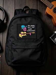 1pc/2pcs/3pcs/5pcs/6pcs/9pcs Punk Skull Cowboy Play Guitar Embroidered Sew/Iron‑On Patch, DIY Clothing Decor Applique Accessory - Multicolor - View 6