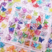 ABS Gold-Rimmed Faux Shell Petal Pendant, Random Mixed Color Glossy Shell Charm, DIY Bracelet Necklace Handmade Jewelry Making Accessories - Multicolor - View 4