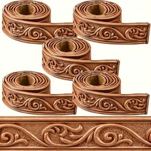 5 Rolls 3D Flexible Foam Decorative Wall Sticker Set, Crown-Shaped Self-Adhesive Wall Sticker, 6cm Wide, 1 Roll = 2.3m, Self-Adhesive Baseboard, Decorative Wallpaper Edge Trim With Backing - Multicolor - View 7