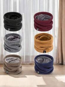Fashionable Soft Knitted Neck Warmer, Neutral Thick Fleece Sports Scarf, Warm And Windproof, Suitable For Winter Skating, Running, Cycling, Skiing And Outdoor Activities - Multicolor - View 5