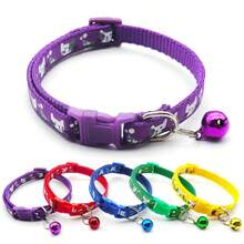 Personalized Pet Collar With Bell - Customized Engraved Cat & Small Dog Collar, Durable PP Material, Adjustable, Cartoon Dog Pattern Design, Ideal Pet Gift - Multicolor - View 11