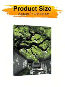 DIY Ancient Garden Under Tree (Frameless Or Framed 8x12 / 16x20 Inches) Paint By Numbers Kit(Acrylic) Arts & Crafts For Adult Beginners, Home Wall Decor, And Unique Holiday Gifts For Home Decoration - Sets - View 9