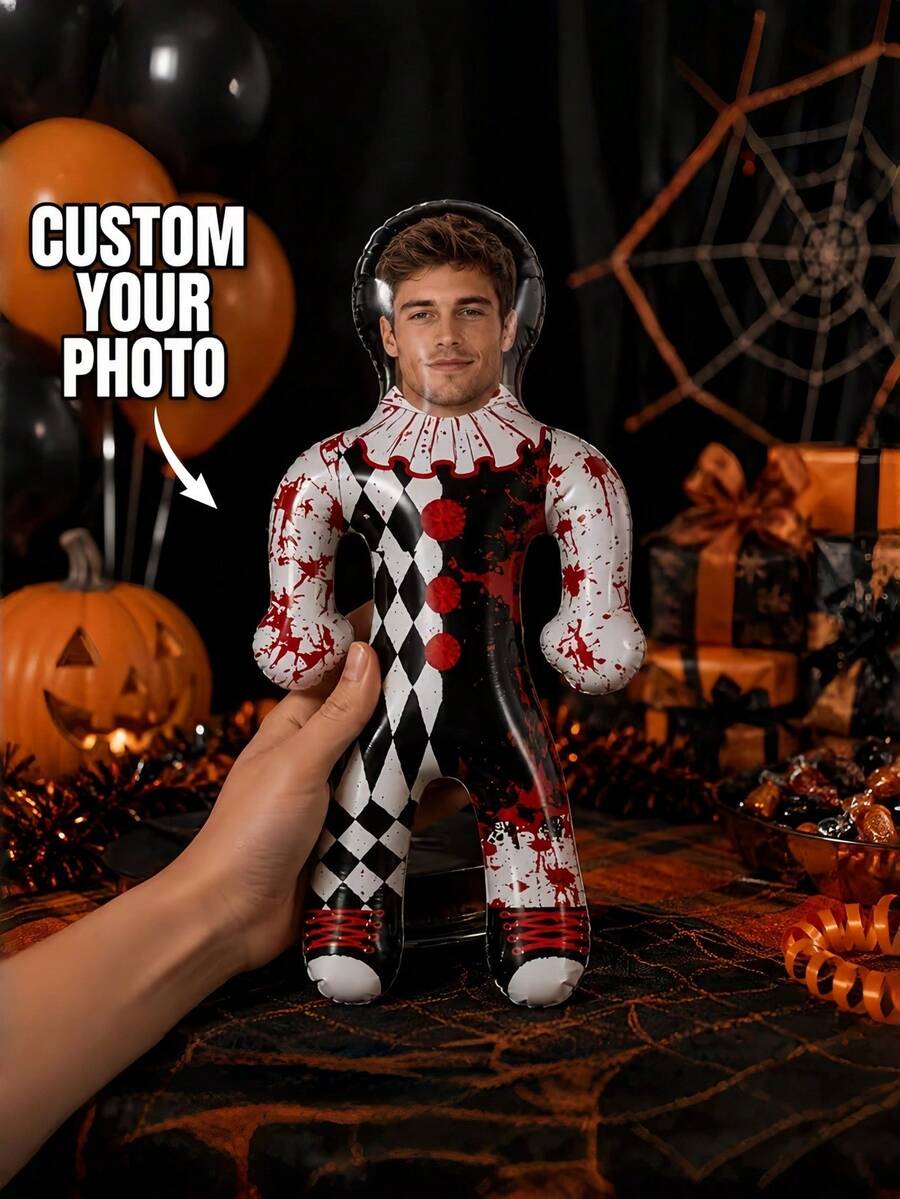 1pc Customized Inflatable Blow Mold Prop, Personalized Photo, Party Decoration, Bachelorette Party Gift, Gift For Him/Her, Birthday Wedding Halloween Decor