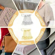 10pcs Heavy Duty Assorted Size Blanket Pins, Stainless Steel Wire Pins, Super Strong And Durable, Suitable For Blankets, Skirts, Crafts, Kilts And More - Multicolor - View 9