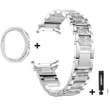 1件女款奢華鑽石金屬錶帶 + 1件閃亮錶殼，適用於 Galaxy Watch 8 40mm 44mm，適用於 Galaxy Watch 7 40mm 44mm - 銀色 - 查看 14