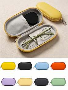 EVA Double Layer Hard Shell Glasses Case, Portable Pressure-Resistant Scratch-Proof Eyewear Storage Box, Fashionable Women's Glasses Protective Case, Perfect Gift - Multicolor - View 1