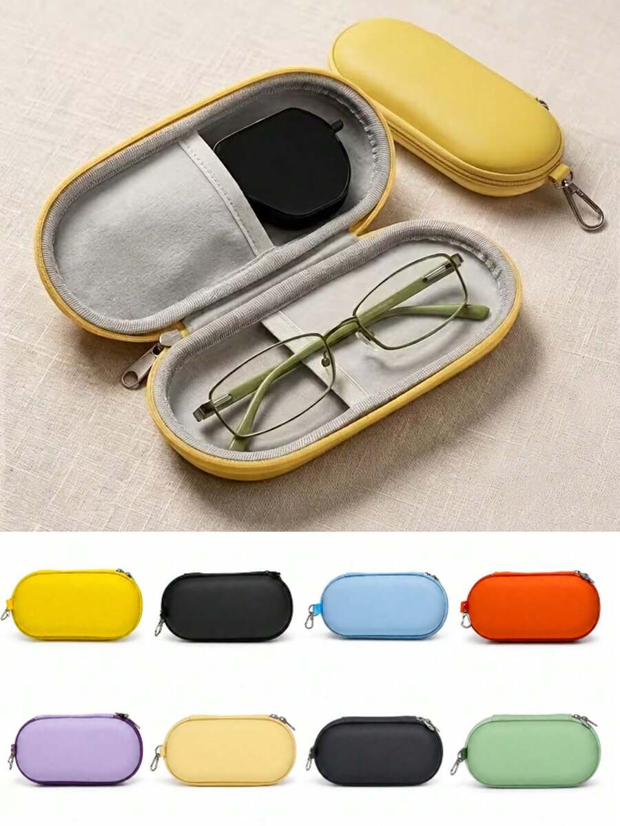 EVA Double Layer Hard Shell Glasses Case, Portable Pressure-Resistant Scratch-Proof Eyewear Storage Box, Fashionable Women's Glasses Protective Case, Perfect Gift - Multicolor - View 1