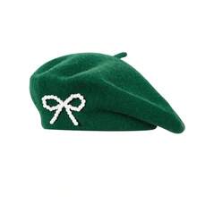 1pc Winter Warm Accessory Set, Women's New Pearl Bow Beret Hat Suitable For Daily Use With Multiple Colors To Choose From, Windproof Bucket Hat With Ear Flaps, Fleece Knee Pads, Drawstring Balaclava, Suitable For Cycling, Skiing, Hiking And Other Outdoor Sports Cold-Proof Warm Gear - Multicolor - View 17