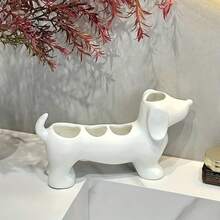 Cute Dachshund Shaped Multi-Function Toothbrush Holder ,Cute Multi-Function Bathroom Storage Rack, Can Store Electric Toothbrush And Toothpaste. Suitable For Placement On Washbasin Countertop,Electric Toothbrush And Bathroom Accessories - Multicolor - View 10