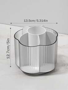 Minimalist Acrylic Storage Box, 1pc Transparent Desktop Makeup Brush Holder, Cosmetic Organizer For Storing Eyeshadow, Lipstick And Brushes, Room, Home, Bedroom, Bathroom, House, Desk, Accessories, Fun Gift - Clear - View 5