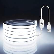 Acosh Neon Lampu Strip LED Neon COB Sentuh Tanpa Langkah yang Dapat Diredupkan 5V 320 LED/M Lampu LED Fleksibel Lampu Tali Neon LED COB dengan Pita Perekat untuk Kamar Tidur Dapur, Pencahayaan DIY Dekorasi Ruangan - MultiWarna - View 10