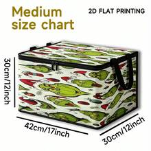 The Grinch Green Furry Monster Christmas Foldable Storage Box With Lid, Dust-Proof Clothes Organizer, Large Capacity Clothes And Toys Storage Box, Home Storage Box, Car Storage Box, Multi-Functional Storage Box, Christmas Gift For Family And Friends, Halloween Costume Prop - Multi-color - View 9