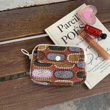 Multi-Functional Double Layer Storage Bag, Earphone Data Cable Coin Lipstick Organizer, ID Card Holder Clutch - Multicolor - View 14