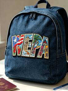 1pc/2pcs/3pcs/4pcs Wepa Collage Patch Script Travel Souvenir Embroidered Iron-On - Multicolor - View 7