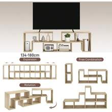 2026 NEW : TV Stand ForTelevision Up To 75 Inches, Oak Wood-Effect - Grey Oak Wood Grain - View 4