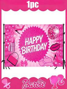 MASSDI Birthday Party Photo Backdrop, 4 Styles Disco & Fashion Character Printed Banner, Vivid HD Pattern, Wrinkle-Proof Polyester, Pre-Punched Holes, Perfect For Party Photo Booth, Dessert Table, Wall Hanging & Birthday Celebration Decorations - Multiple Styles - View 13
