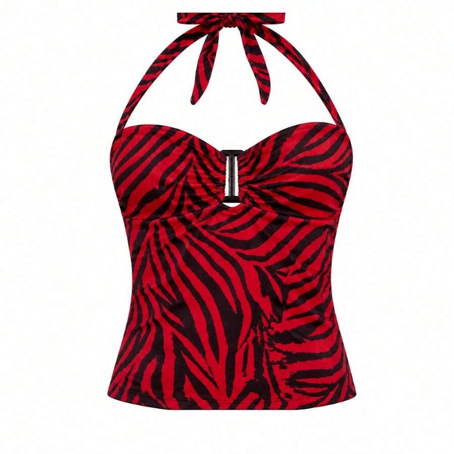 Women Tankinis - Red - View 1