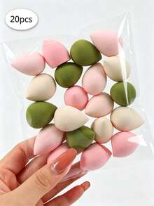 10/20/30/50/100Pcs Mini Makeup Sponge Blender Set, Multi‑Color Beauty Sponges, Wet & Dry Dual‑Use Soft Cosmetic Blending Sponge For Foundation Concealer, Portable Travel Makeup Tool, Great Gift For Her - Multicolor - View 22