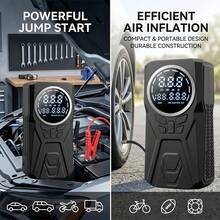 Car Battery Jump Starter With Air Compressor 160PSI, Car Jumper Starter Portable , 12V Jump Box Car Battery With 600LM Light, Jumper Cables, Large LCD Display, Power Bank - H - View 5
