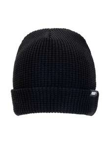 Puma Unisex Sports Beanie ARCH Mid Fit Black Waffle Knit Casual Cold Weather Hat 022848-01 - Black - View 1