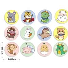 120pcs Mini Round Waterproof Bandages, Cartoon Pattern, Breathable & Hypoallergenic, Skin-Friendly & Gentle, Easy To Apply & Removable, Random Pattern, Suitable For First Aid Kit - Multi-color - View 10