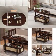 Portable Wheels Mobile Table Laptop Desk Adjustable Height Overbed Sofa Side - View 3