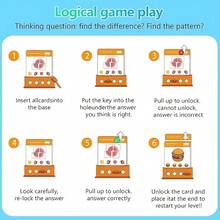 32pcs Cards Preschool Education Logic Key Toy Level 3 Difficulty/96pcs Matching Card Toy/Suitable For 3-6 Year Old Boys And Girls' Preschool Learning Activities/Color Matching Key Card Toy/Logic Key Puzzle - Multicolor - View 10