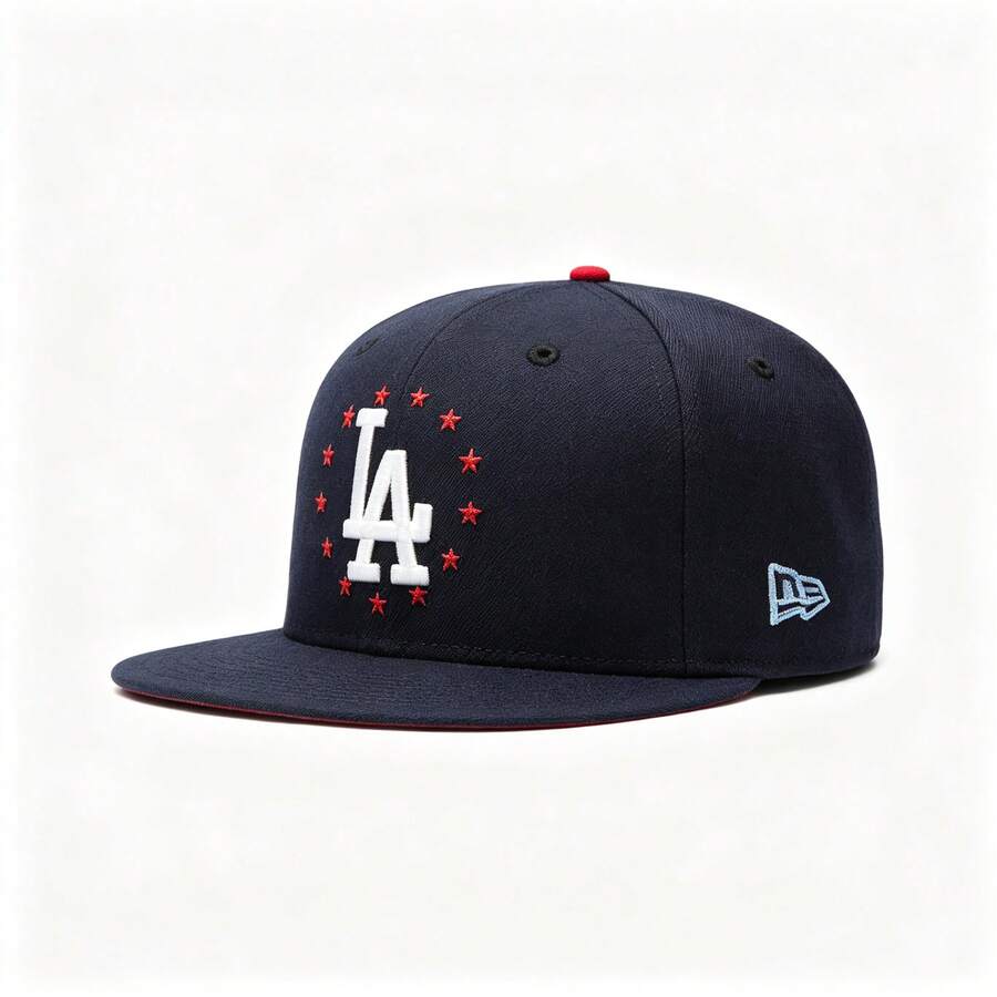 New Era 59FIFTY LA Dodgers Stars Black Red 68320 - Black - View 1