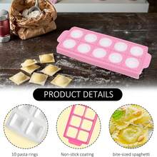 10-Cavity Dumpling Mold Press - Italian Ravioli Mold, Pie, Dumpling, Wonton, Noodle Cutter, With Wavy Edge And Handle, Easy For DIY Homemade Dumpling Skins, Dishwasher Kitchen Gadget, Suitable For Home Cooking, Gift For Mom And Women - Multicolor - View 11