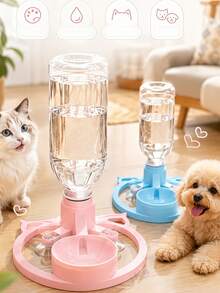 1pc Automatic Cat Water Fountain, Quiet Pet Water Dispenser, Portable Fun Water Design, Suitable For Travel Use Puppy Water Dispenser, Battery-Free, Perfect For Cats And Small Dogs, Ideal For Pet Owners, Great Gift For Christmas, Thanksgiving And New Year - Multicolor - View 8