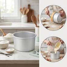 Aluminum Round Cake Pan, Deep Side Round Baking Pan, Cake Pan With Removable Bottom - View 6