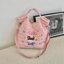 可愛卡通小狗圖案女用化妝包 旅行盥洗用品收納袋 適用洗漱用品、保養品與彩妝 | 輕巧便攜度假盥洗包 - 紅白色 - 查看 21