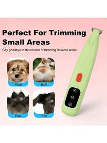 Electric Pet Clippers With LED Lighting (Suitable For Cats & Dogs) - Equipped With A Wide Blade Head For Gentle And Comfortable Trimming. Includes Charging Cable And Cleaning Brush. Battery Capacity: 500mAh. - View 5