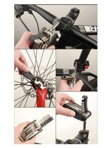 Bicycle Repair Tool Chain Breaker Multi-Function Folding Tool Set 21-In-1 Combination Wrench - Multicolor - View 6