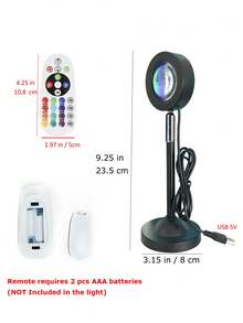 RGB Floor Lamp, Multi-Color Projection Light With Large Remote Control, Different Color Change Modes, 360° Rotation, Night Light, Suitable For Decoration, Photography/Party/Bedroom/Home Decor/Halloween/Party Light, Sunset Lamp - Multicolor - View 12