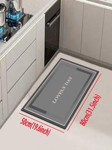 1 Pc Geometric Border Pattern Kitchen Mat, 3.5 Mm Soft Rubber That Absorbs Water And Is Easy To Clean. Suitable For Corridors, Bathrooms, Living Rooms, Outdoor Door Mats, And Toilets. Useable Throughout The Year And For Various Holidays. - Multicolor - View 16