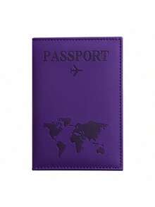 1 pieza Funda de pasaporte de piel sintética, billetera organizadora de tarjetas y documentos, vibraciones bohemias - Multicolor - Ver 16