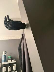 1pc Hand-Shaped Holder Rack, Creative Palm Design Wall Mount Jewelry Organizer, Soap Dish, Suitable For Bathroom, Bedroom, Vanity - A - View 3