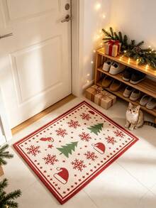 1pc Christmas Hallway Runner Rug, Long Strip Carpet, Area Rug, Mat, Home Decor, Living Room Area Rug, Living Room Home Decor, Room Decor, Washable Carpet - Multicolor - View 6