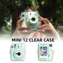 Transparent Protective Case With Lanyard For In-Stax Mini 12, Crystal Clear Anti-Drop Shell With Photo Back Pocket + Lanyard, PVC Material, Non-Yellowing, Anti-Scratch Camera Photography Accessory, Multi-Color Options, Instant Camera Protective Cover - View 7