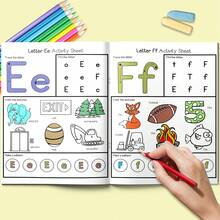 Alphabet Learning Notebook, A-Z Uppercase And Lowercase Letter Tracing, Handwriting Practice, Letter Recognition, Find The Letter, Picture Coloring, Pattern Activities, Pronunciation Vocabulary, Picture Word Learning, Early Writing Practice - Alphabet Learning Notebooks - View 10