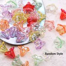 ABS Gold-Rimmed Faux Shell Petal Pendant, Random Mixed Color Glossy Shell Charm, DIY Bracelet Necklace Handmade Jewelry Making Accessories - Multicolor - View 17