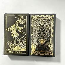 Set Kartu Tarot Foil Emas, Kartu Tarot Rider-Waite Klasik Tahan Air PVC Tahan Lama, Kartu Ramalan Nasib dengan Buku Panduan, Cocok untuk Latihan Tarot Pemula, Permainan Pesta, Koleksi Alat Peraga Ramalan, dan Hadiah. - MultiWarna - View 9
