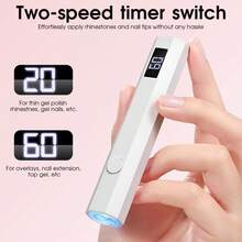 Portable Nail Lamp Nail Polish Drying Lamp UV/LED Nail Curing Lamp With Digital Display USB Rechargeable Gel Curing Lamp With Stand Hands-Free Nail Lamp Suitable For Home And Salon Use Gel Nail Curing - Multicolor - View 3