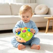 1 pc Mainan Tekan Kumbang Kecil, Mainan Pengenalan Sensorik, Melatih Keterampilan Motorik Halus Jari Bayi dengan Menekan, Cocok untuk Bayi dan Balita - MultiWarna - View 7