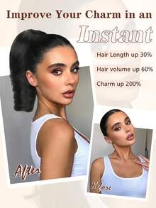 nimoki 10 Inch Claw Ponytail Wig, Heat-Resistant Synthetic Fiber Material, Elegant Hair Claw For Women, Suitable For Christmas, Halloween, Music Festivals And Daily Wear - Multicolor - View 5